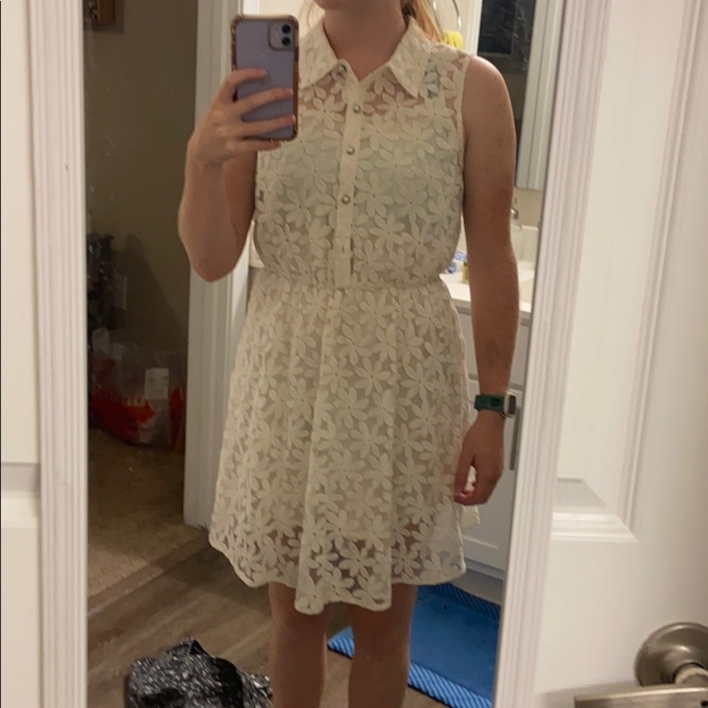 White floral dress
